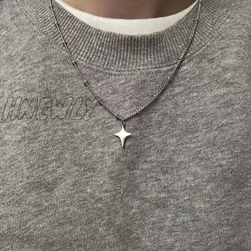Hnewly Simple Trendy Star Hollow Choker Necklace Pendant Neck Jewelry Accessories Women Men’s