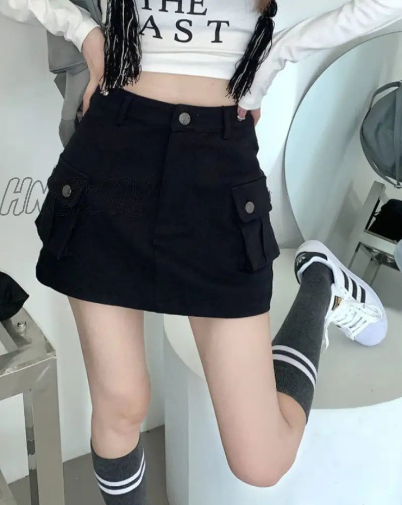 Hnewly Skirts Women Retro Slim Sexy Design Simple Pure Ulzzang All-Match Daily Streetwear Popular