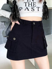 Hnewly Skirts Women Retro Slim Sexy Design Simple Pure Ulzzang All-Match Daily Streetwear Popular