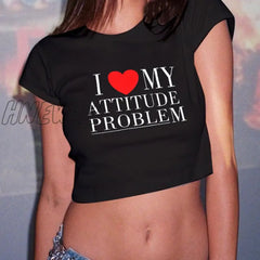 Hnewly Slogan Graphic T Shirts Round Neck Short Sleeve Fitted Baby Tee Y2K Women’s Clothes