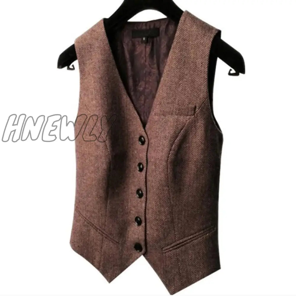 Hnewly Spring New Suit Vest Ladies Waistcoat Short Jacket Casual Ol Coat Women 3Xl Black Girl