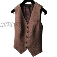 Hnewly Spring New Suit Vest Ladies Waistcoat Short Jacket Casual Ol Coat Women 3Xl Black Girl