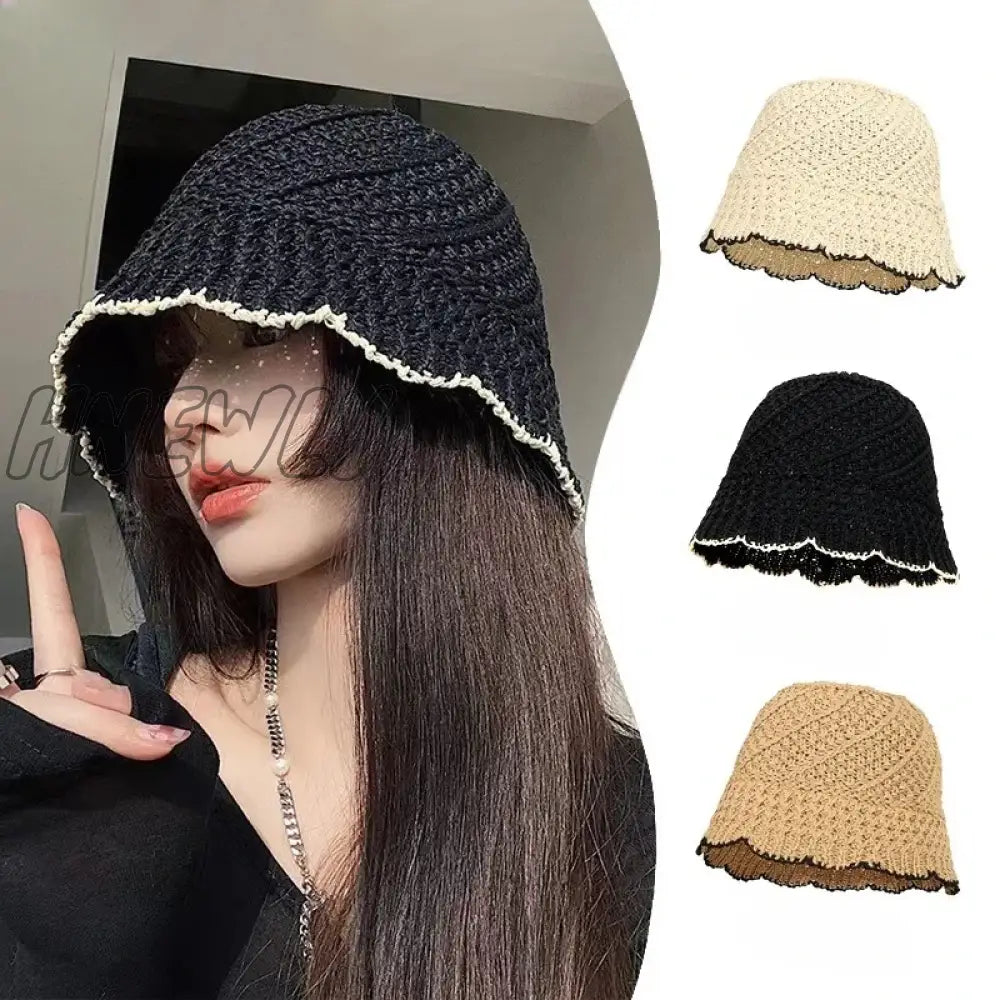 Hnewly Spring Summer Bucket Hats For Women Luxury Brand Designer Panama Caps Ladies Beach Hat Bob