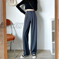 Hnewly Spring Summer Women’s Wide Leg Pants Loose High Waist Casual Trousers Woman Korean Style