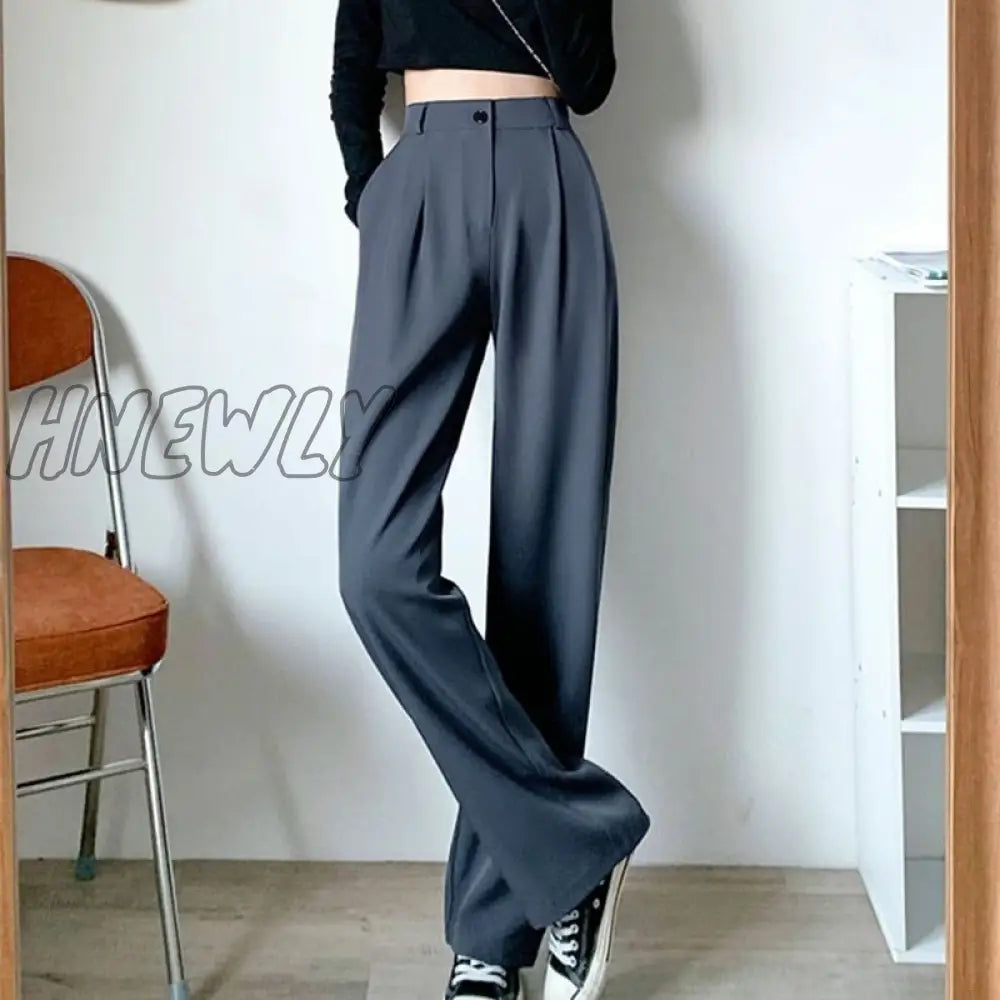 Hnewly Spring Summer Women’s Wide Leg Pants Loose High Waist Casual Trousers Woman Korean Style