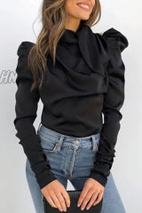 Hnewly - Street Solid Fold Half A Turtleneck Tops Black / S Tops/Long Sleeve