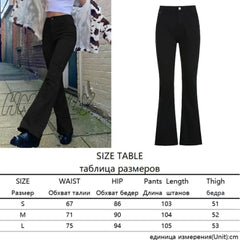 Hnewly Street Style Striped Blue Chic Flare Jeans For Girls Female Fashion New Vintage Denim Pants