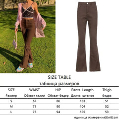 Hnewly Street Style Striped Blue Chic Flare Jeans For Girls Female Fashion New Vintage Denim Pants