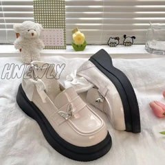 Hnewly Summer Fashion New Casual Popular Butterfly Round Head Solid Color Thick Bottom Walking