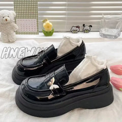 Hnewly Summer Fashion New Casual Popular Butterfly Round Head Solid Color Thick Bottom Walking