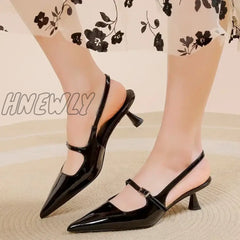 Summer Low Sandals Woman Leather Suit Female Beige Womens Shoes High Heels Low-Heeled Black Comfort