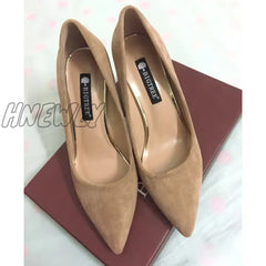 Hnewly Summer Women 8.5Cm High Heels Pumps Escarpins Elegant Sweet Lady Wedding Block Square Middle