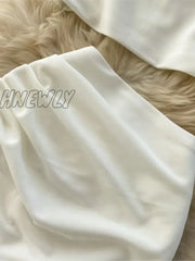 Hnewly Summer Women Fashion Skirt Set Sexy Sleeveless Tank Tops High Waist Slim Long Saya Female