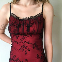 Hnewly Summer Women Spaghetti Strap Mini Dress Ruffle Sleeveless Slim Fit Floral Print Wrap