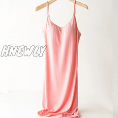 Hnewly Summer Women’s Sleevless Modal Sleepwear Home Nightshirt Women Loose Ladies Nightgown