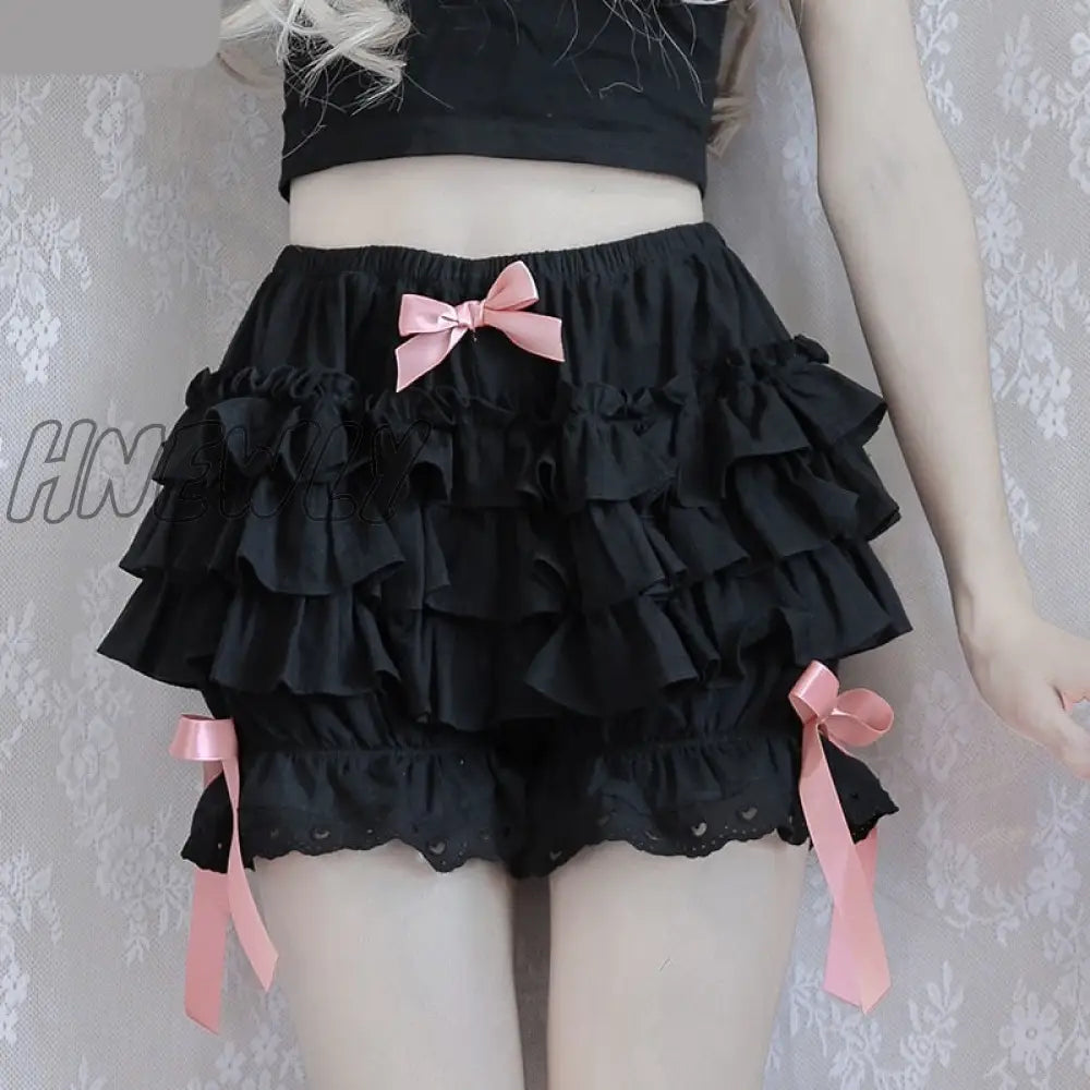 Hnewly Sweet Lace Ruffles Women Lolita Safety Shorts Pants Cute Victorian Knickers Cotton Princess