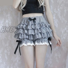 Hnewly Sweet Lace Ruffles Women Lolita Safety Shorts Pants Cute Victorian Knickers Cotton Princess