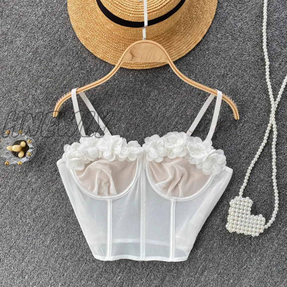 Hnewly Tops For Women Sexy Crop Off Shoulder Spaghetti Strap Tanke Top Solid Color Camis Woman