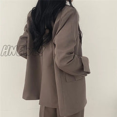 Hnewly Trendy Office Outfits New Fashion Vintage Blazer Pants Suit Ol Elegant Business Wear Blazers
