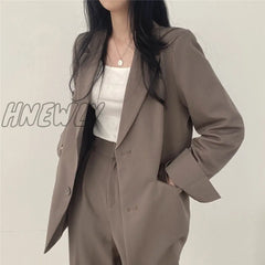 Hnewly Trendy Office Outfits New Fashion Vintage Blazer Pants Suit Ol Elegant Business Wear Blazers