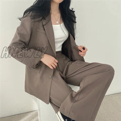 Hnewly Trendy Office Outfits New Fashion Vintage Blazer Pants Suit Ol Elegant Business Wear Blazers