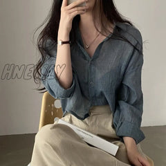 Hnewly Trendy Shirt Blouse Simple Thin Pure Color Anti-Uv Anti-Fade Top Women Solid Sun Protection