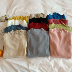 Hnewly Turtleneck Sweaters Autumn Spring Long Sleeve Knitwear Women Slim Solid Pullover Tops