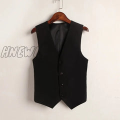 Hnewly V-Neck Vest Women Thin Loose Waistcoat Single Breasted Sleeveless Blazer Female Slim Short