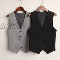 Hnewly V-Neck Vest Women Thin Loose Waistcoat Single Breasted Sleeveless Blazer Female Slim Short