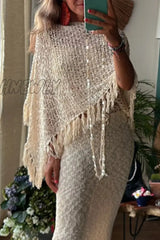 Hnewly - Vacation Solid Tassel Hollowed Out O Neck Outerwear(5 Colors) Outerwear/Cloak