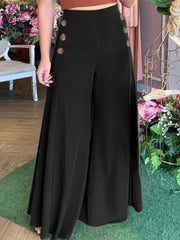 Hnewly Wide Leg Pant Capris Ladies High Waist Pantalon Palazzo Oversized Women Spring Casual Pants