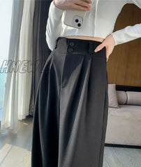 Hnewly Wide Leg Pants Women Casual Drawstring Lounge Pant Anti Wrinkle Straight Sweatpants With