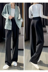 Hnewly Wide Leg Pants Women Casual Drawstring Lounge Pant Anti Wrinkle Straight Sweatpants With
