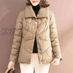Hnewly Winter Coat Women Parka New Fashion Jacket Wamen Cotton Padded Outwear Female Clothing