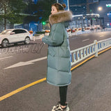 Hnewly Winter Jacket New Loose Cotton - Padded Women’s Mid - Length Thickened Student Down Padded