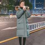 Hnewly Winter Jacket New Loose Cotton - Padded Women’s Mid - Length Thickened Student Down Padded