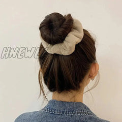 Hnewly Winter Warm Soft Hair Scrunchies For Women Girls Cute Plush Elastic Band Multicolor Rubber