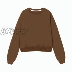 Hnewly Women Couple Hoodies Sweatshirt Fleece 100% Cotton Tracksuit Sports Winter Japanese Casual