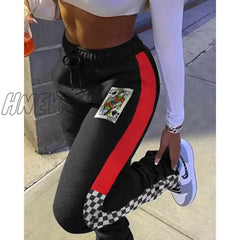 Hnewly Women Fashion Casual Solid Pants Trousers Sports Drawstring Sweatpants Edgy Style Spring
