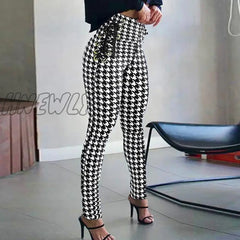 Hnewly Women Fashion Slim Bodycon Office Trousers Sexy High Waist Spring Long Pants New Camouflage