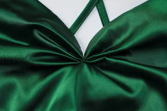 Hnewly Women Party Dress New Arrivals Maxi Satin Bodycon Green Halter Backless Sexy Celebrity Club