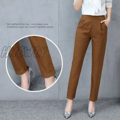 Hnewly Women Seluar Wanita Long Pants Harem Causal Trousers Formal Office Slack Perempuan Business