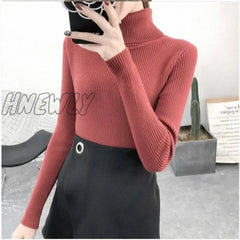 Hnewly Women Sweaters Autumn Winter Tops Korean Slim Pullover Knitted Sweater Jumper Soft Warm Pull
