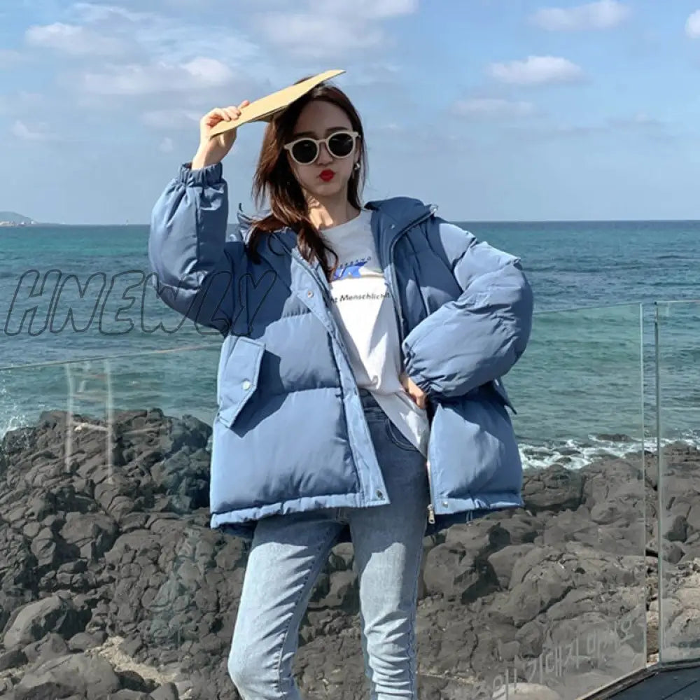 Hnewly Women Thicken Warm Parka Coat Loose Oversized Women’s Winter Bread Hooded Outwear Padded