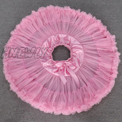 Hnewly Women Underskirt For Wedding Dress Cosplay Fairy Maid Clothing Pink Short Petticoats Tutu