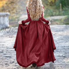 Hnewly Women’s Fashion Fairy Elf Dress Medieval Robe Retro Renaissance Viking Costume Fantasy