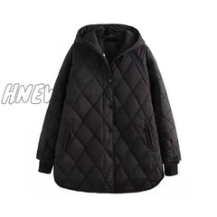 Hnewly Women’s Oversize Parkas Coats Hoodies Padded Cotton Coat Jackets Solid Outwear Female