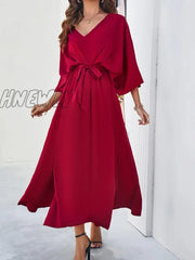 Hnewly Women’s Prom Dress Party Wedding Guest Long Maxi Blue Sleeveless Pure Color Layered Summer