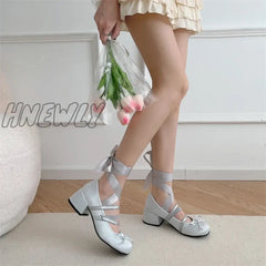 Hnewly Women’s Shoes Mary Jane High Heels Fashion Party Pumps Women Elegant Butterfly-Knot
