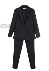 Hnewly Work Pant Suits Business Casual Outfits For Women Winter 2 Piece Set For Interview Suit